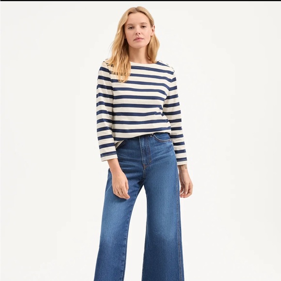 🆕 VERONICA BEARD Hovey Striped Top - Picture 3 of 5